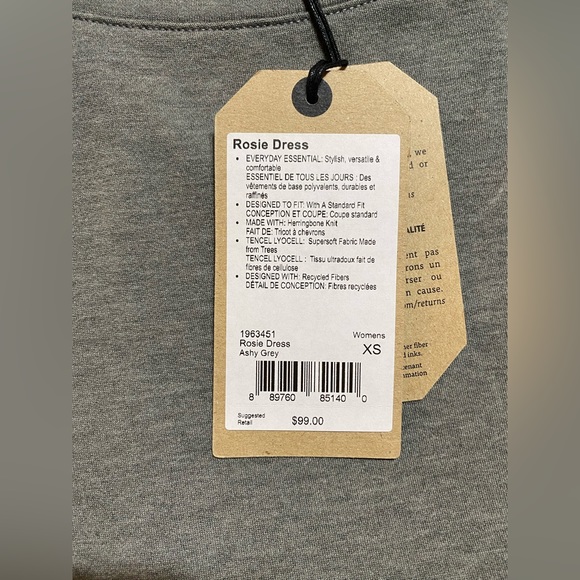 NWT PRANA ROSIE DRESS SIZE XS IN ASHLY GREY - Picture 10 of 11